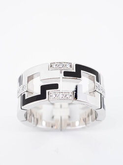 แหวน Cartier Le Baiser Du Dragon Ring , Black Lacquer, Diamonds ทองขาว18K ไซส์ 64# (Used) +กล่อง