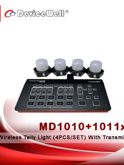 DeviceWell MD1010+1011x4 Wireless Tally Light (4PCS/SET) With Transmitter