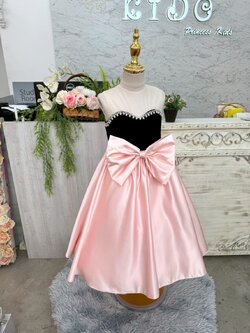 ชุดราตรีเด็ก(หน้าร้านอยู่รัชดา ลองได้ถ่ายรูปเองจากชุดจริง)W19214 สีชมพู แขนสั้น กระโปรงยาว ประดับโบว์ใหญ่ สวยหรูมากค่ะ