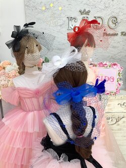 sคาดผมเด็ก(หน้าร้านอยู่รัชดา)KF676 กิ๊ฟผมเด็กโบว์เด้งตาข่ายประดับขนนก