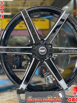 ล้อแม็กซ์ใหม่18" #BRIGHTWHEEL #BW30 ล้อไทย #NISSAN NAVARA , TERRA 18x9.5 ET20 6x114.3 สีดำขอบมิลลิ่งเงิน