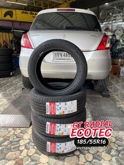🚘 #SUZUKI_SWIFT เปลี่ยนยาง 🛞 #GT RADIAL ECOTEC 185/55R16 ❤️ #บริการตั้งศูนย์🛞
