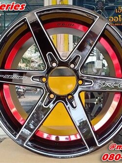 ล้อแม็กใหม่ ขอบ18 XR-6 สีดำขอบมิลลิ่งแดง ขนาด 6รู139 หน้า9 ออฟ25 หลัง10 ออฟ20