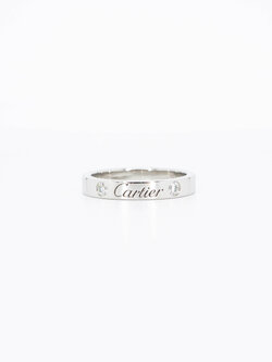 แหวน Cartier C De Cartier Band with 2Diamonds Platinum950 ไซส์ 48# (Used) +การ์ด