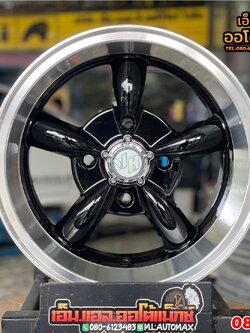 ล้อแม็กใหม่ขอบ13 ลายล้อกล้วย #MGW #MF-5134 13x7 ET-7 4x110 #สีดำขอบเงา