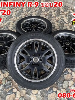 ล้อแม็กซ์ INFINY R-9 ขอบ20 20x9 ET20 6x139.7 สีดำขอบเงา ล้อผลิตไทย พร้อมยาง 265/50R20
