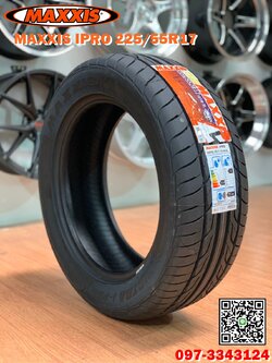 ยางใหม่ปี2020 Maxxis ipro 225/55R17 ยางไทยคุณภาพดี พร้อมติดตั้งฟรี