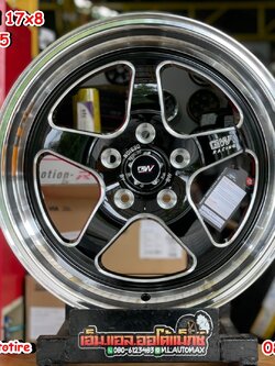 ล้อแม็กซ์ขอบ17 Brightwheels BW-18 ขอบ17 กว้าง8 ออฟ35 5รู114.3 สีดำขอบเงา(LP/B)