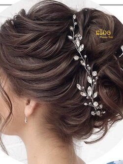 คาดผมเด็ก(หน้าร้านอยู่รัชดา)KF581เส้นคาดผม ประดับเพชร สีเงิน สวยหวานงานหรูมาก