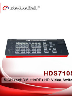 Devicewell HDS7105P HD Video Switcher (4HDMI+1DP)