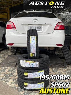 🚘 #TOYOTA_VIOS 🛞AUSTONE SP602 195/60R15 ยางใหม่ปี2024🔥