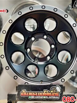 ล้อแม็กซ์ Emotion-R รุ่นMAX ล้อขอบ16 กว้าง8 ออฟ0 6รู139.7 สีดำด้านกลึงขอบ(MBD)