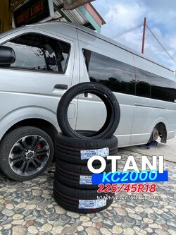 🚘 #TOYOTA_COMMUTER เปลี่ยนยาง #OTANI #KC2000 225/45R18🔥 🔥🔥 #บริการตั้งศูนย์✔️