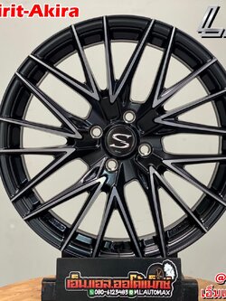 ล้อแม็กซ์ขอบ17 Lenso Spirit-Akira ขอบ17 กว้าง7 ออฟ40 4รู100 สีดำด้าน ก้านมิลลิ่ง ล้อคุณภาพดี