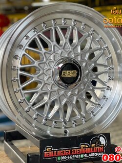 ล้อแม็กใหม่ขอบ15 #BBS_RS #APEX_Wheel ขอบ15 กว้าง7 ออฟ35 4รู100 และ4รู114.3 สีซิลเวอร์