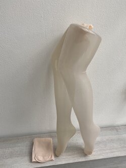 ถุงน่องเด็ก(หน้าร้านอยู่รัชดา)L017 สีโอรส เรียบใสเหนียว บนเล่นลายลูกไม้น่ารัก