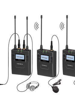 COMICA CVM-WM300A ชุดไมค์ไร้สายสำหรับกล้องวีดีโอ 80 ชาแนล ย่าน UHF