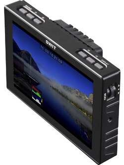 SWIT S-1073F 7" Full HD Waveform LCD Monitor with S-7006S V-Mount Battery Plate