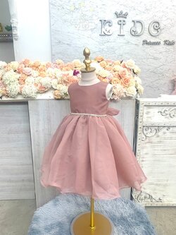 ชุดราตรีเด็ก(หน้าร้านอยู่รัชดา ลองได้ถ่ายรูปจากชุดจริง)B268สีชมพู ผ้าแก้วกระโปรงคาดเพชร