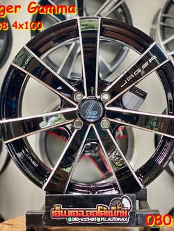 ล้อแม็กซ์ใหม่ Lenso Wheel JAGER-GAMMA ขอบ 17x7.5" 4รู100 ET+38 สีBKWA