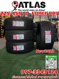 225/45R18 ATLAS FORCE UHP ยางใหม่ปี2022 ยางสัญชาติอเมริกัน Made in Thailand