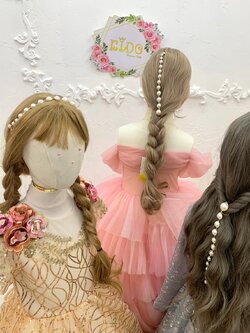 Sประดับผม(หน้าร้านอยู่รัชดา)KF651สีทอง สีเงิน เส้นมุกติดผมเท่ๆ