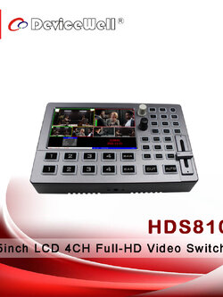 DeviceWell HDS8101 5inch LCD 4CH Full-HD Video Switcher