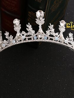 มงกุฎเด็กหน้าร้านอยู่รัชดา)KF670 สีเงิน มงกุฎเจ้าหญิง