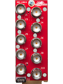 DECIMATOR DR1-10B1G 10 x BNC and General Purpose Connector Rear