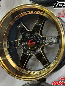 “Cosmis Type G ขอบ 18 9.5 ET22 10.5 ET25 6x139.7 สีดำขอบไดร์ทอง