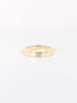 แหวน Cartier Lanieres 1diamond ทองคำ18K ไซส์ 46# (Used)
