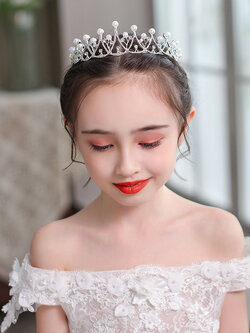 มงกุฎเด็ก(หน้าร้านอยู่รัชดา)KF669สีเงิน มงกุฎเจ้าหญิง สวยหรู