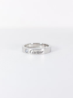 แหวน Cartier C De Cartier Band with Diamond Platinum950 ไซส์ 45# (Used)+กล่อง