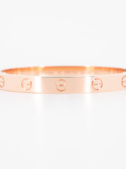 กำไล Cartier Love Bracelet ทองชมพู18K ไซส์15 (Used) +กล่องและการ์ดไทย2022