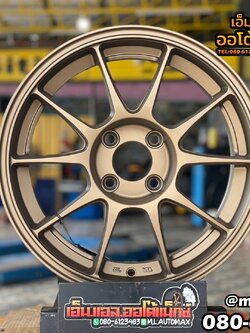 ล้อแม็กใหม่ลายเรชซิ่งขอบ15 BW-47 ขอบ15 กว้าง7 4รู100 ออฟ35 สีน้ำตาล