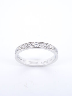 **Sold** แหวน Cartier Love SM with Pave Diamonds ทองคำขาว 18K ไซส์47# + กล่องและการ์ด2017(Used) (PD)