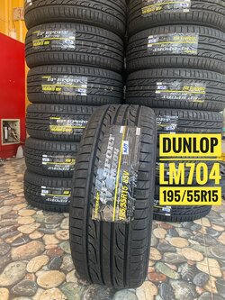 ยางใหม่ ยางไทย ราคาพิเศษ Dunlop_LM704 195/55R15 ยางปี19