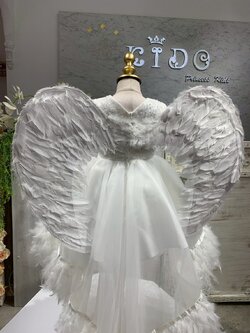 ปีกเด็ก *มีหน้าร้าน ตรงปก พร้อมส่ง *W04 ปีกนางฟ้าไซส์M(80*60)ขนนกสีขาว ทรงโค้ง แสนสวย พร็อพสำหรับตกแต่งชุดนางฟ้าน่ารัก