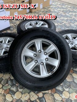 ล้อแม็กเดิมขอบ16 ISUZU MU-X พร้อมยางFirestone 245/70R16 ยางปี19