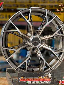 ล้อแม็กซ์ใหม่ขอบ15 สวยหรู สีเทาเงากลึงหน้า SSW389 15x6.5 ET35 4x100