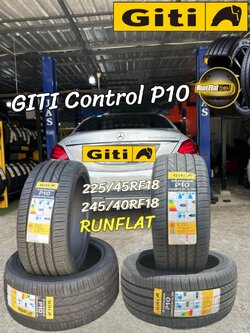 #Mercedes_Benz_C300 เปลี่ยนยาง 🛞#GITI #Runflat #ยางจีที #รันแฟลต GITI Control P10 225/45RF18 GITI Control P10 245/40RF18