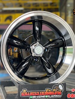 ล้อแม็กใหม่ขอบ13 ลายล้อกล้วย #MGW #MF-5134 13x7 ET-7 4x100 #สีดำขอบเงา