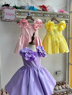 ชุดราตรีเด็ก(หน้าร้านอยู่รัชดา ลองได้ถ่ายรูปจากชุดจริง)W18704 สีม่วง แขนกุหลาบ กระโปรงสั้น