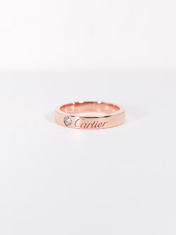แหวน Cartier C De Cartier Band with Diamond ทองชมพู18K ไซส์ 47# (Used)