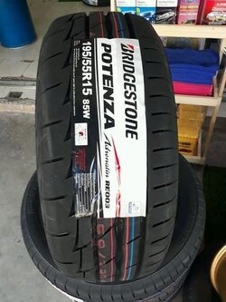 ยางใหม่ปี18 bridgestone potenza re003 195/55/R15