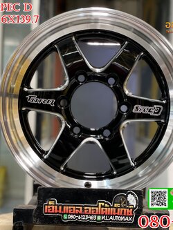 ล้อแม็กซ์ใหม่ ขอบ15 6H139.7 TORQ SPEC D D1S BY LENSO 15x7.5 ET20 ล้อWeld สีดำขอบเงา