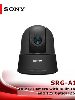 Sony SRG-A12 4K PTZ Camera with Built-In AI and 12x Optical Zoom (Black , White)