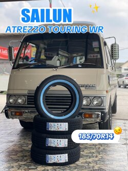 🚘 #NISSAN_URVANเปลี่ยนยาง ขอบขาวแท้ 🛞 #SAILUN_ยางขอบขาว 185/70R14
