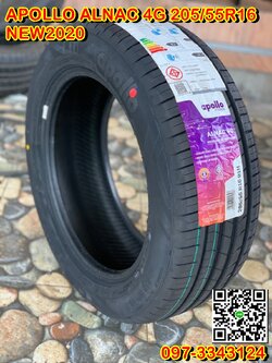 Apollo Alnac 205/55R16 พร้อมติดตั้งฟรี ยางใหม่ปี2020