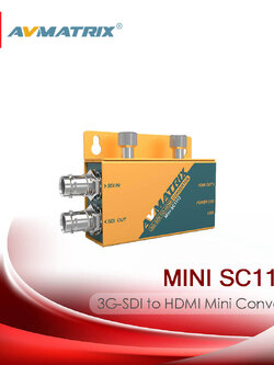 AVMatrix Mini SC1112 3G-SDI to HDMI Pocket-Size Broadcast Converter